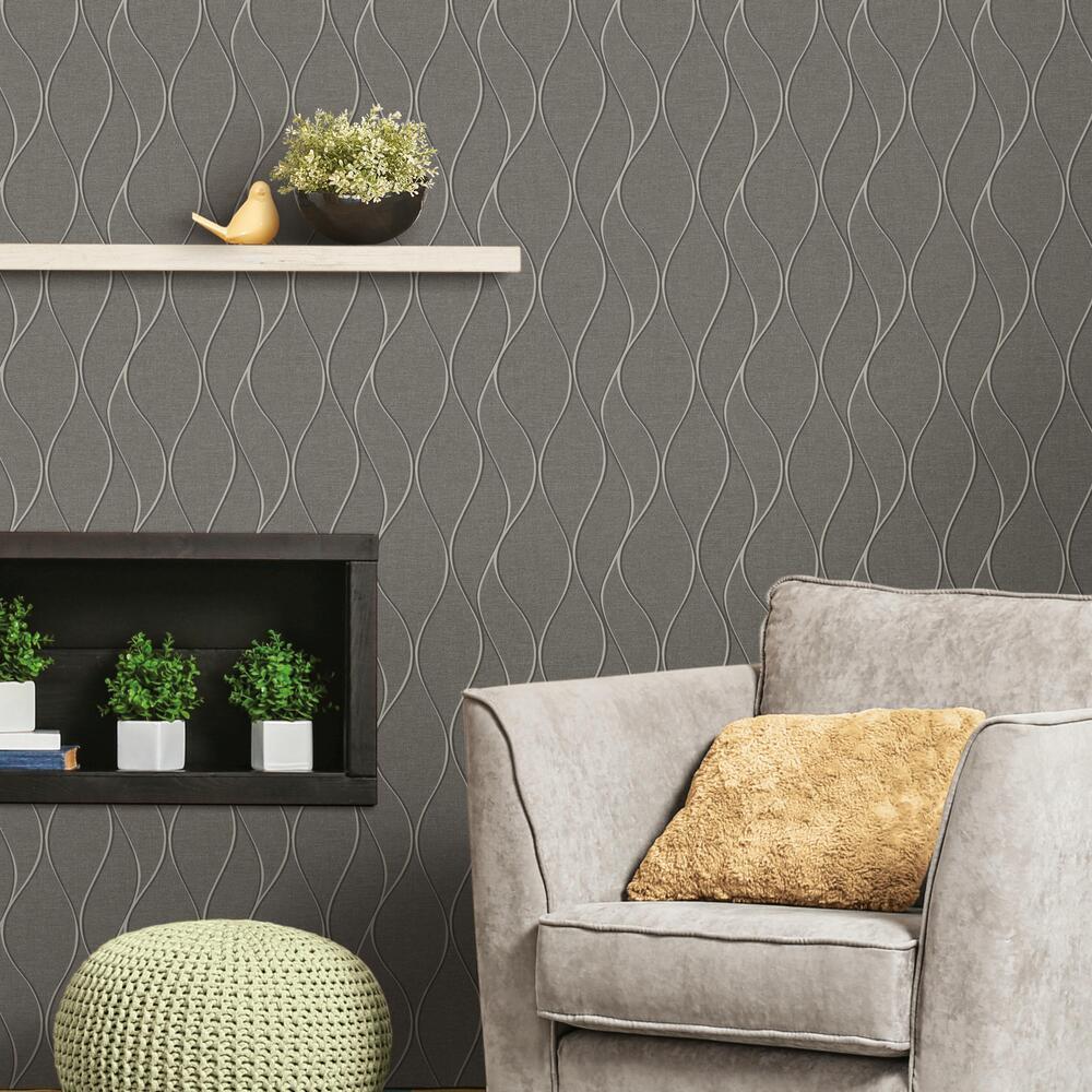 Wave Ogee Peel and Stick Wallpaper Peel and Stick Wallpaper RoomMates   