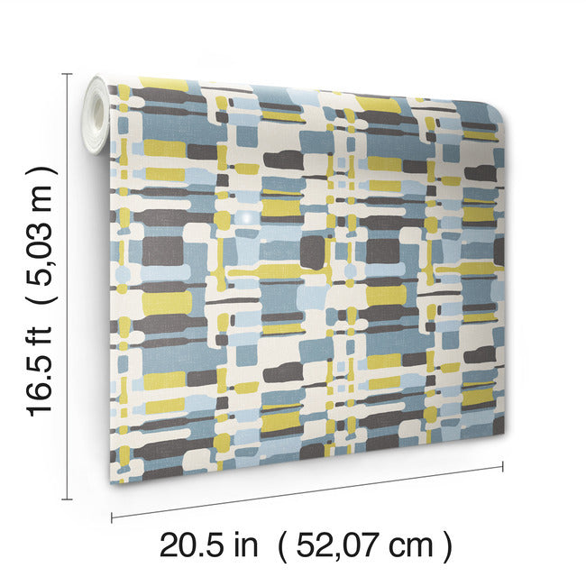 Retro Plaid Peel and Stick Wallpaper Peel and Stick Wallpaper RoomMates   