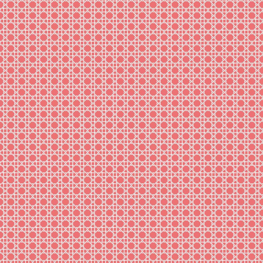Caning Peel and Stick Wallpaper Peel and Stick Wallpaper RoomMates Roll Coral 