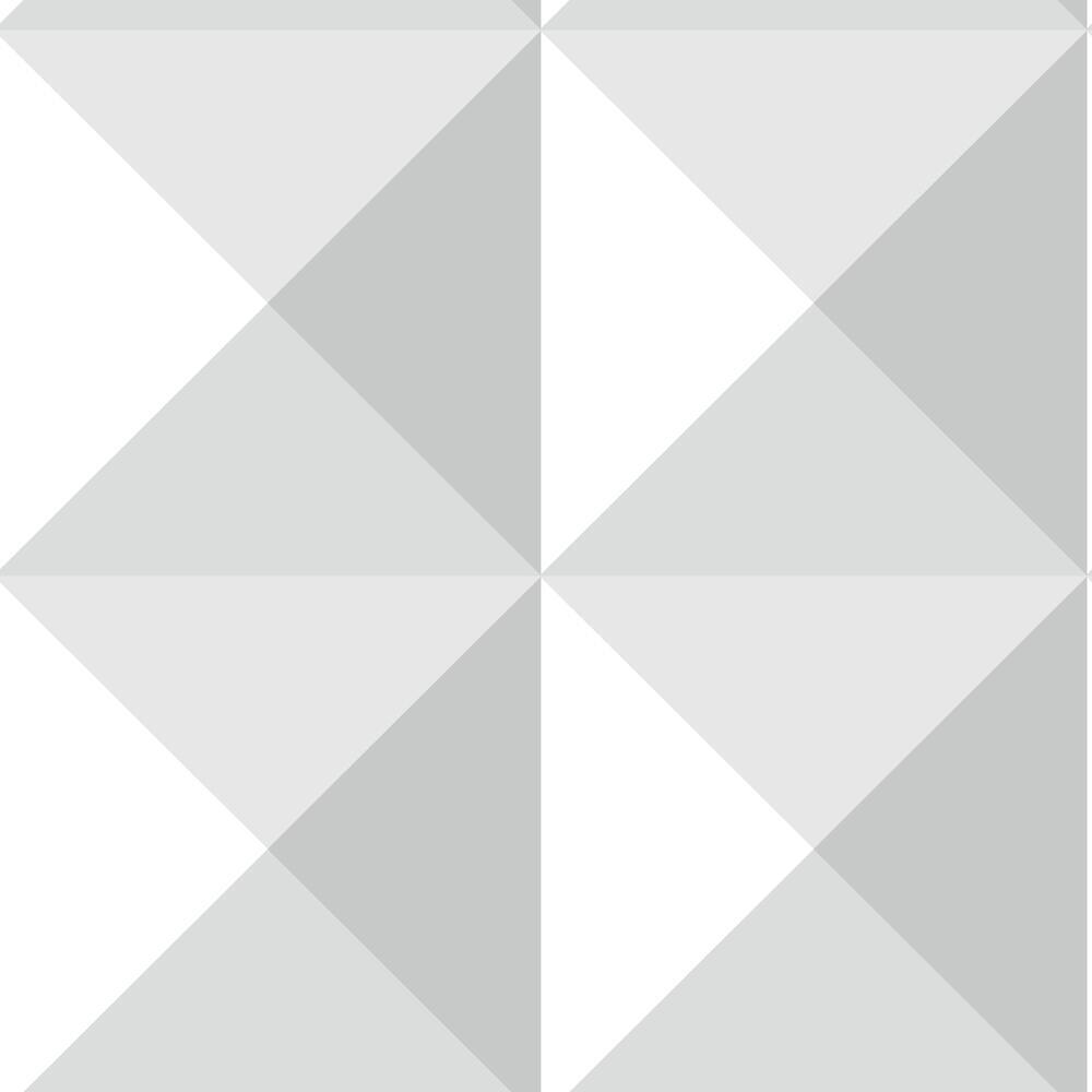 Origami Peel and Stick Wallpaper Peel and Stick Wallpaper RoomMates Roll Gray 