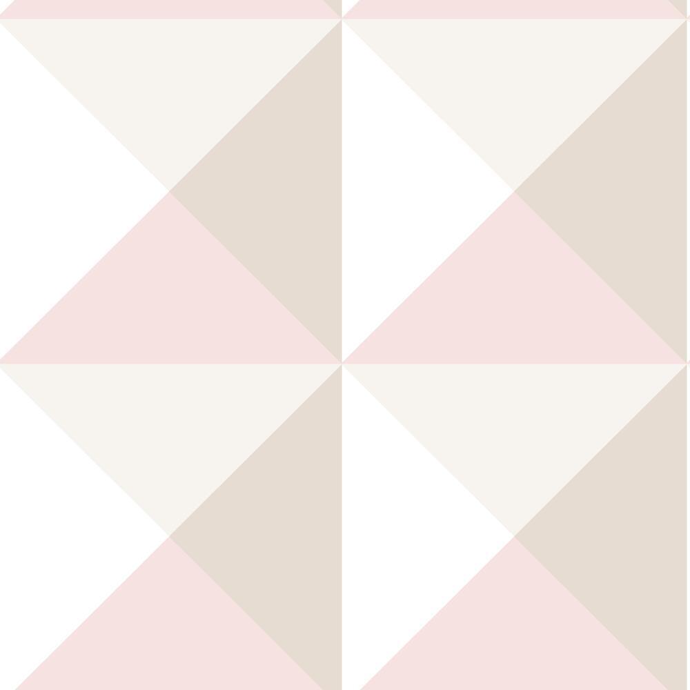 Origami Peel and Stick Wallpaper Peel and Stick Wallpaper RoomMates Roll Pink 