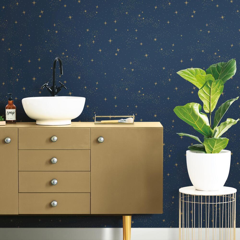 Upon a Star Peel and Stick Wallpaper Peel and Stick Wallpaper RoomMates   