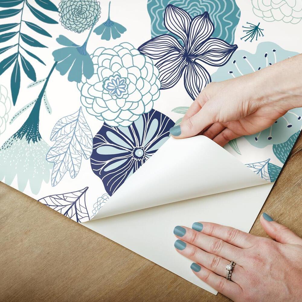 Perennial Blooms Peel and Stick Wallpaper Peel and Stick Wallpaper RoomMates   