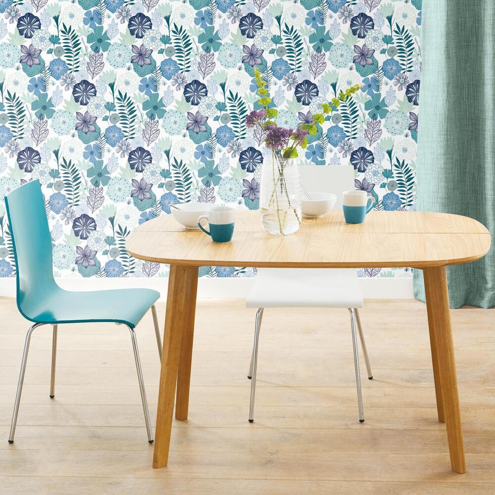 Perennial Blooms Peel and Stick Wallpaper Peel and Stick Wallpaper RoomMates   