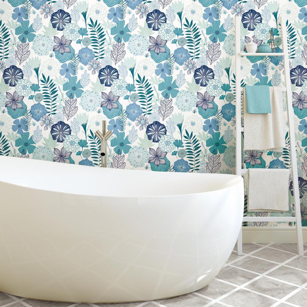 Perennial Blooms Peel and Stick Wallpaper Peel and Stick Wallpaper RoomMates   