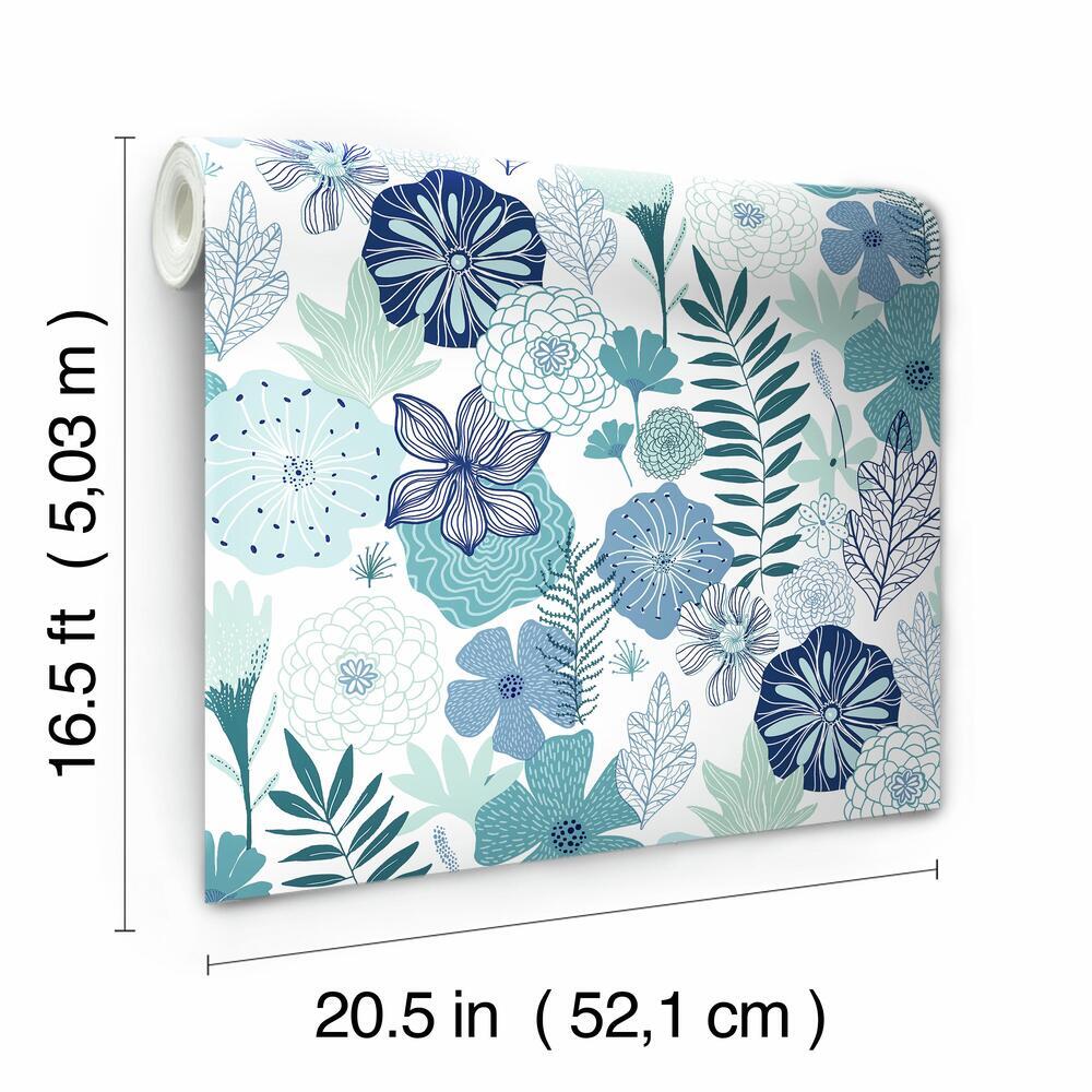 Perennial Blooms Peel and Stick Wallpaper Peel and Stick Wallpaper RoomMates   