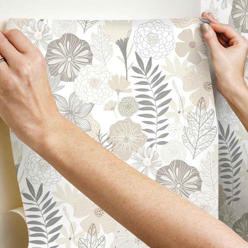 Perennial Blooms Peel and Stick Wallpaper Peel and Stick Wallpaper RoomMates   
