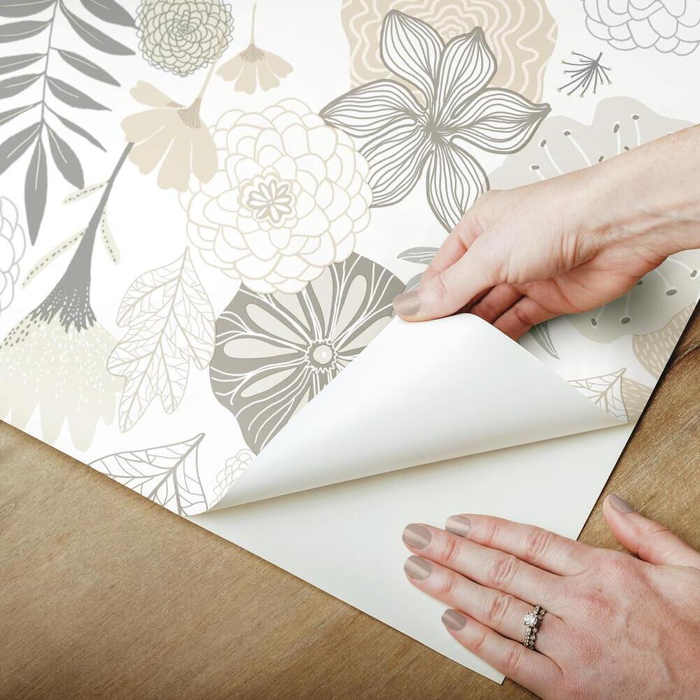 Perennial Blooms Peel and Stick Wallpaper Peel and Stick Wallpaper RoomMates   