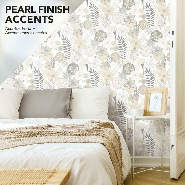 Perennial Blooms Peel and Stick Wallpaper Peel and Stick Wallpaper RoomMates   