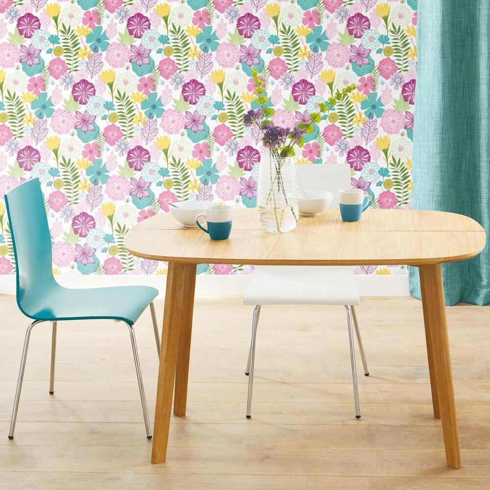 Perennial Blooms Peel and Stick Wallpaper Peel and Stick Wallpaper RoomMates   