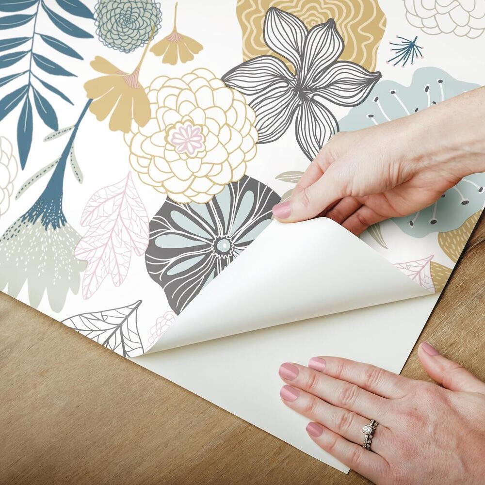Perennial Blooms Peel and Stick Wallpaper Peel and Stick Wallpaper RoomMates   