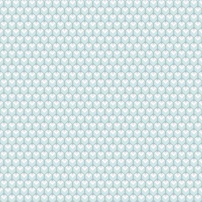 3D Petite Hexagons Peel and Stick Wallpaper Peel and Stick Wallpaper RoomMates Roll Blue 