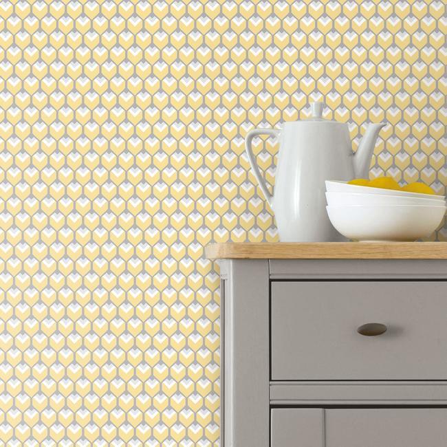 3D Petite Hexagons Peel and Stick Wallpaper Peel and Stick Wallpaper RoomMates   