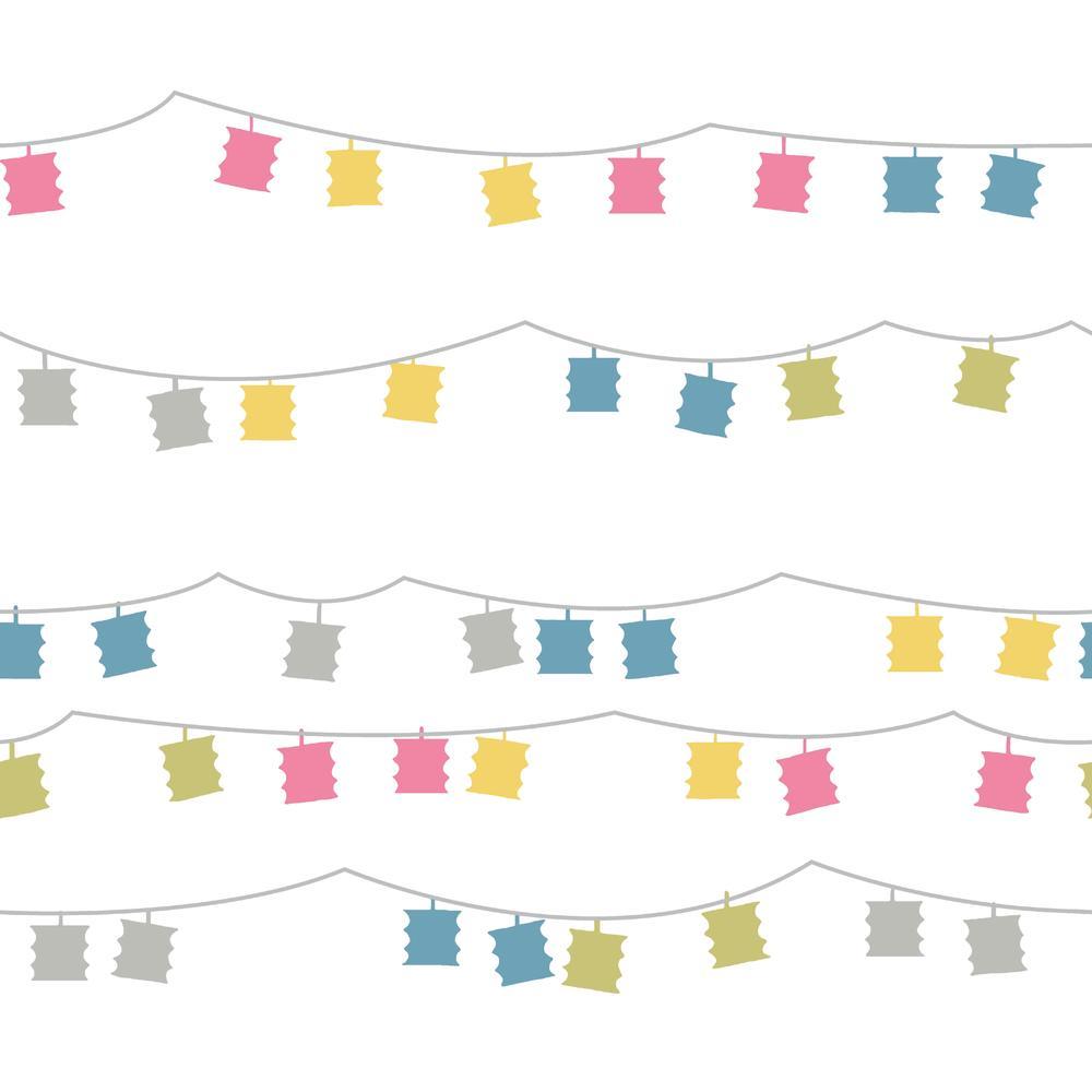 Lanterns Peel and Stick Wallpaper Peel and Stick Wallpaper RoomMates Roll Pink 