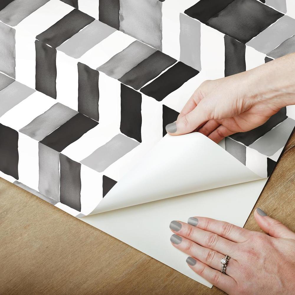 Paul Brent Watercolor Chevron Peel and Stick Wallpaper Peel and Stick Wallpaper RoomMates   