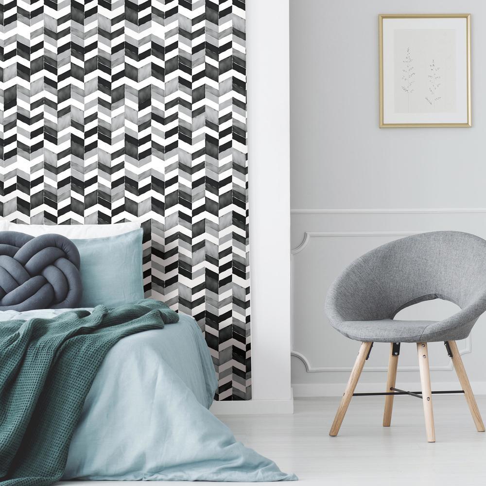 Paul Brent Watercolor Chevron Peel and Stick Wallpaper Peel and Stick Wallpaper RoomMates   