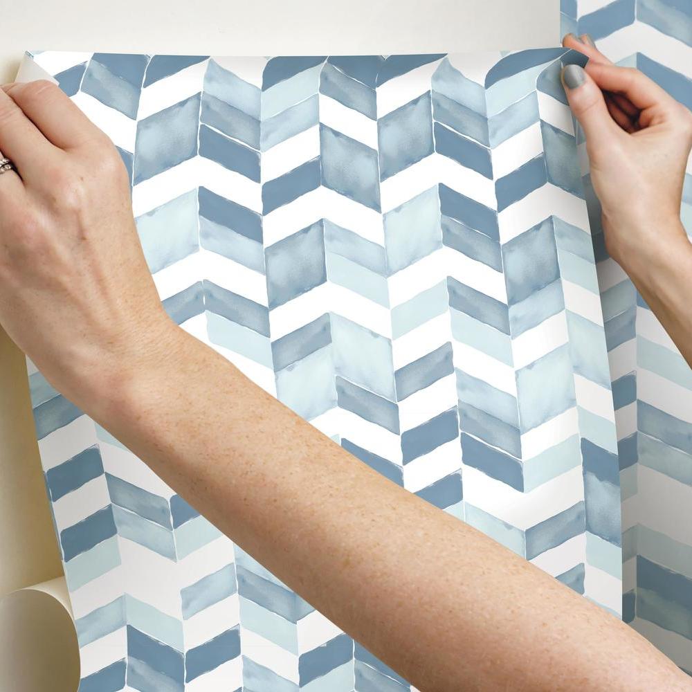 Paul Brent Watercolor Chevron Peel and Stick Wallpaper Peel and Stick Wallpaper RoomMates   