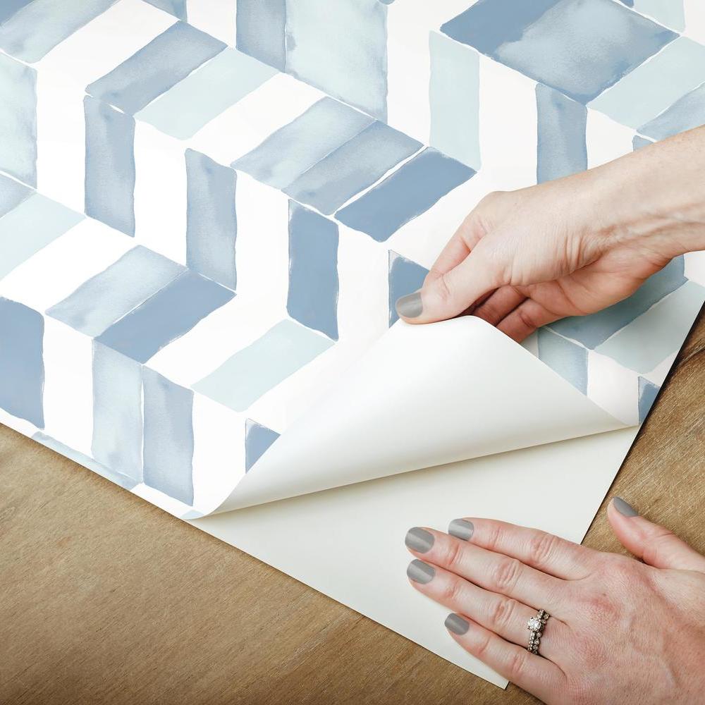Paul Brent Watercolor Chevron Peel and Stick Wallpaper Peel and Stick Wallpaper RoomMates   