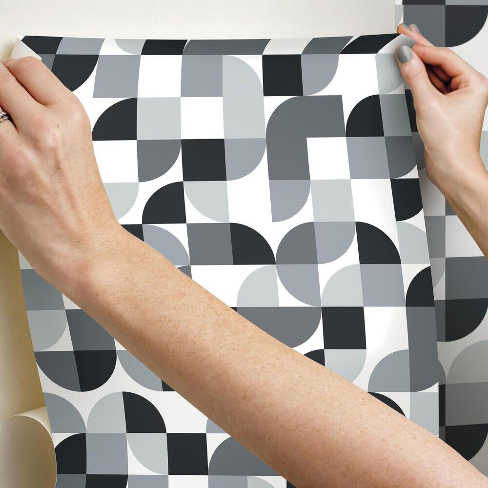 Mid-Century Geometric Peel and Stick Wallpaper Peel and Stick Wallpaper RoomMates   