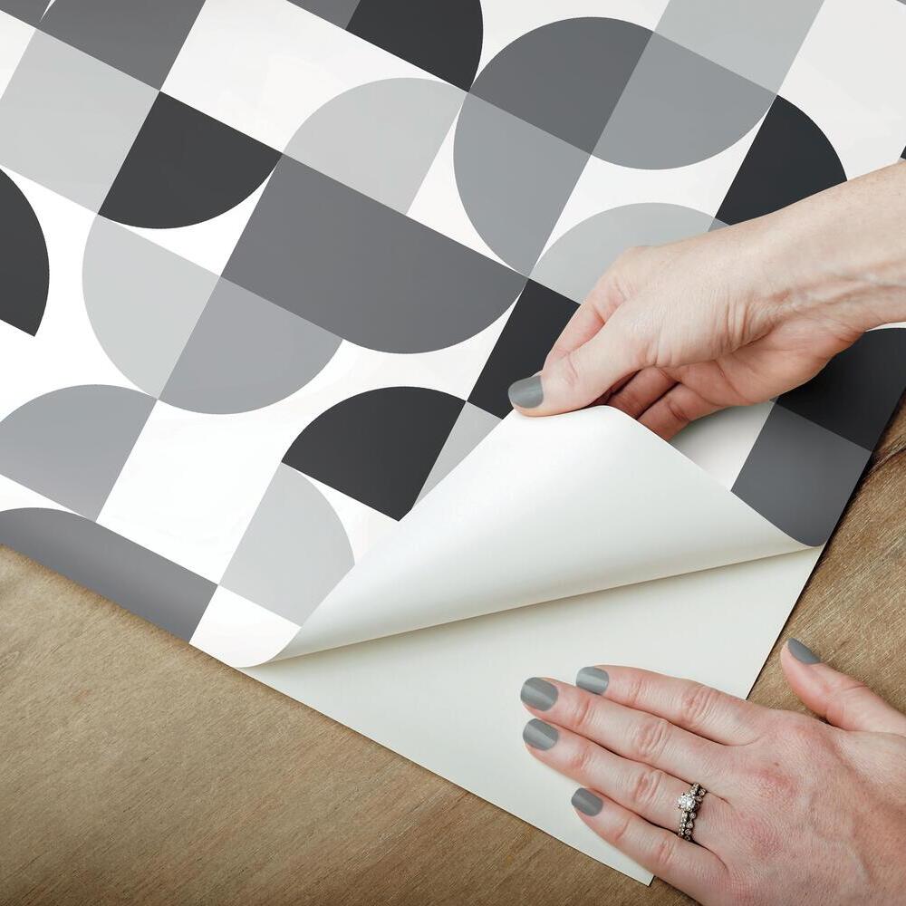 Mid-Century Geometric Peel and Stick Wallpaper Peel and Stick Wallpaper RoomMates   