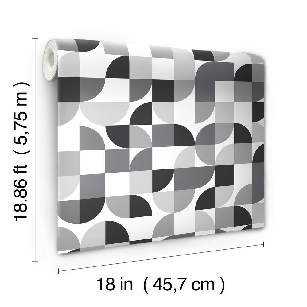 Mid-Century Geometric Peel and Stick Wallpaper Peel and Stick Wallpaper RoomMates   