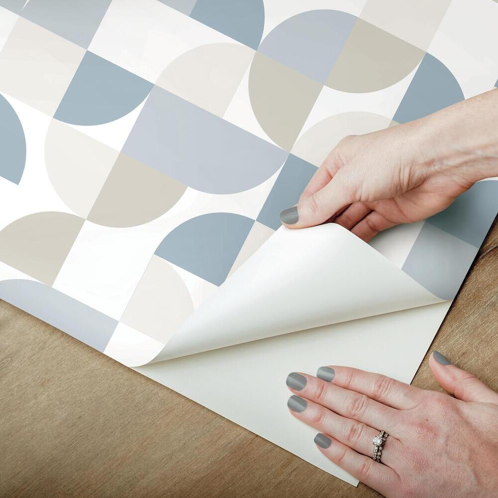 Mid-Century Geometric Peel and Stick Wallpaper Peel and Stick Wallpaper RoomMates   