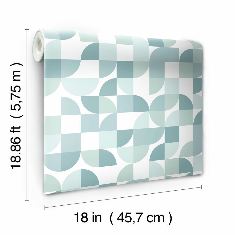 Mid-Century Geometric Peel and Stick Wallpaper Peel and Stick Wallpaper RoomMates   