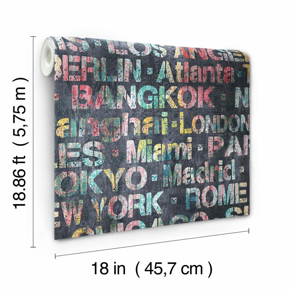 Cities of the World Peel and Stick Wallpaper Peel and Stick Wallpaper RoomMates   
