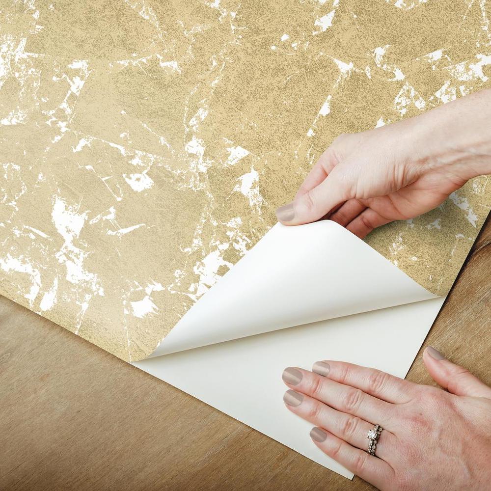 Metallic Leaf Peel and Stick Wallpaper Peel and Stick Wallpaper RoomMates   