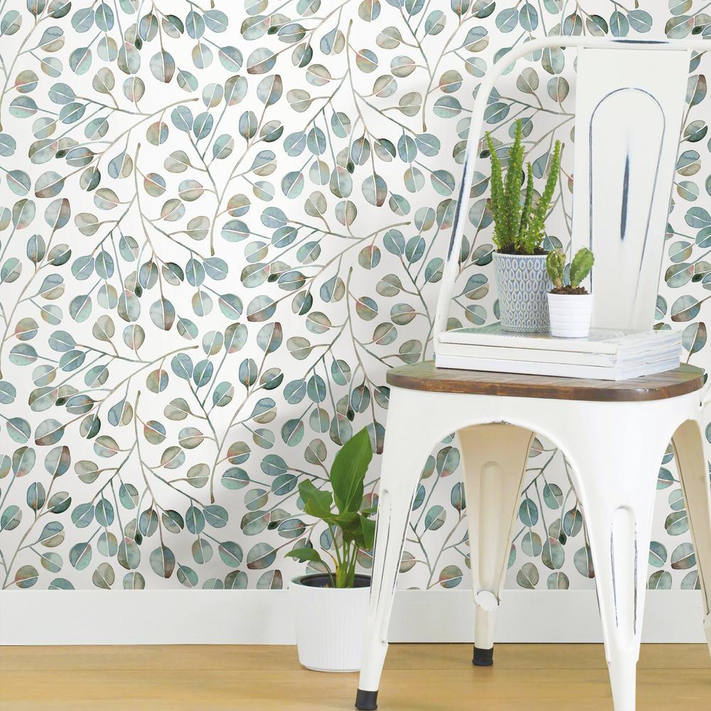 Cat Coquillette Eucalyptus Peel and Stick Wallpaper Peel and Stick Wallpaper RoomMates   