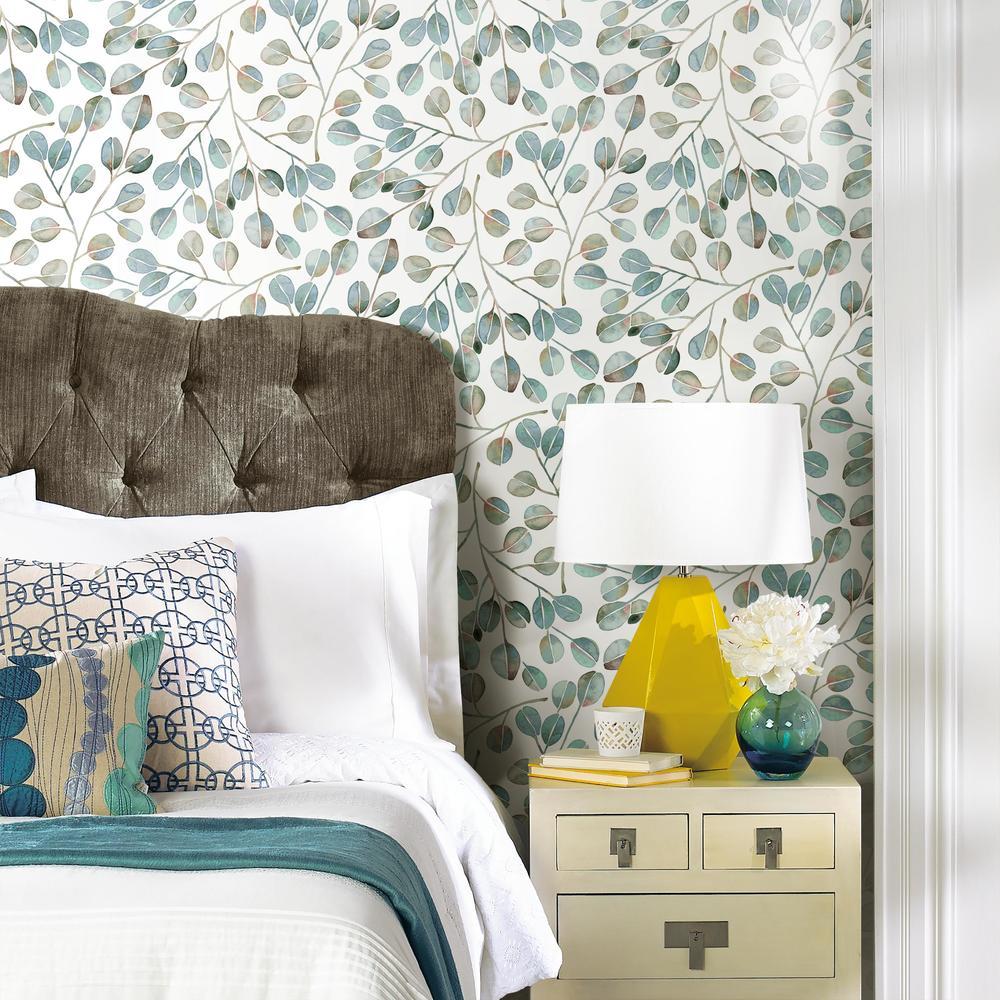 Cat Coquillette Eucalyptus Peel and Stick Wallpaper Peel and Stick Wallpaper RoomMates   