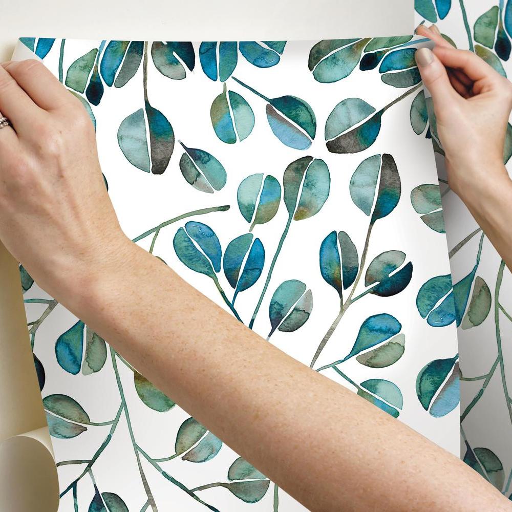 Cat Coquillette Eucalyptus Peel and Stick Wallpaper Peel and Stick Wallpaper RoomMates   