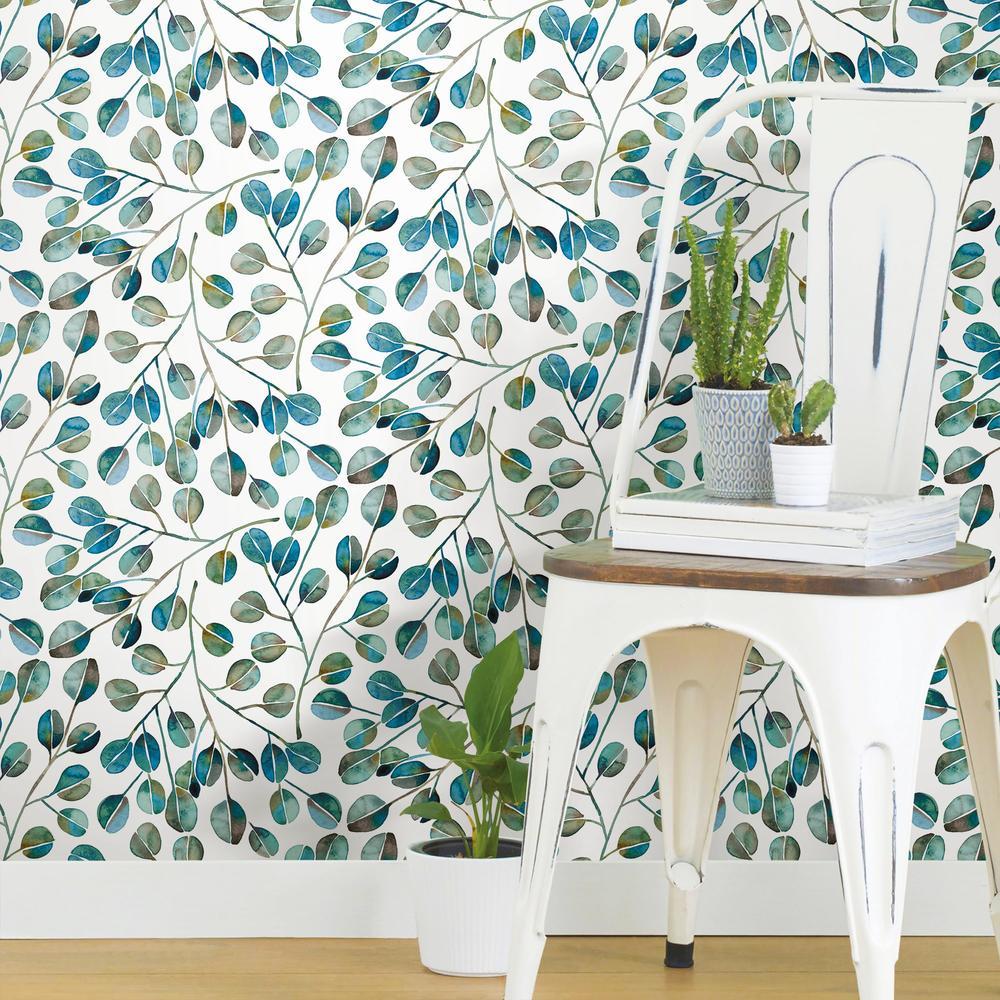 Cat Coquillette Eucalyptus Peel and Stick Wallpaper Peel and Stick Wallpaper RoomMates   