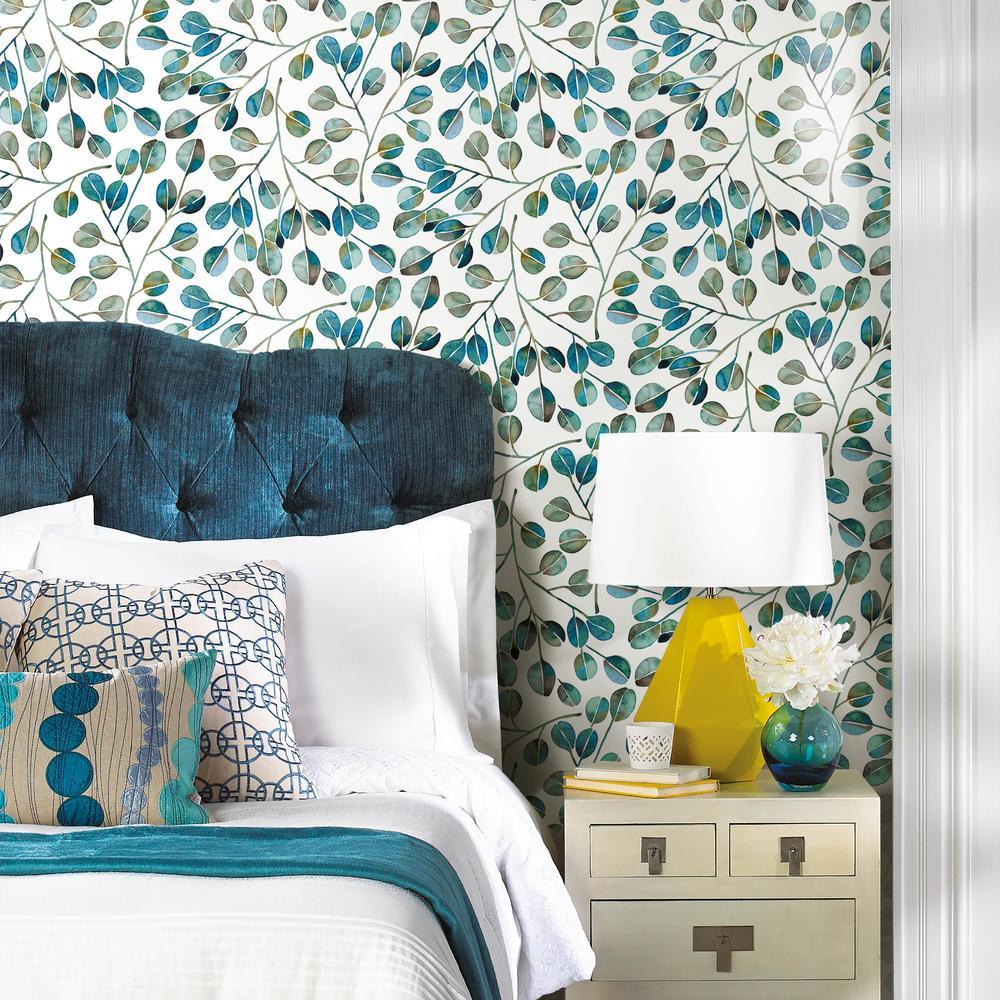 Cat Coquillette Eucalyptus Peel and Stick Wallpaper Peel and Stick Wallpaper RoomMates   
