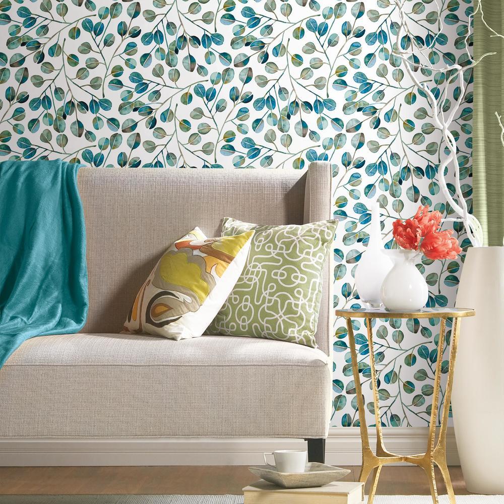 Cat Coquillette Eucalyptus Peel and Stick Wallpaper Peel and Stick Wallpaper RoomMates   