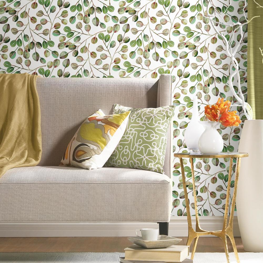 Cat Coquillette Eucalyptus Peel and Stick Wallpaper Peel and Stick Wallpaper RoomMates   