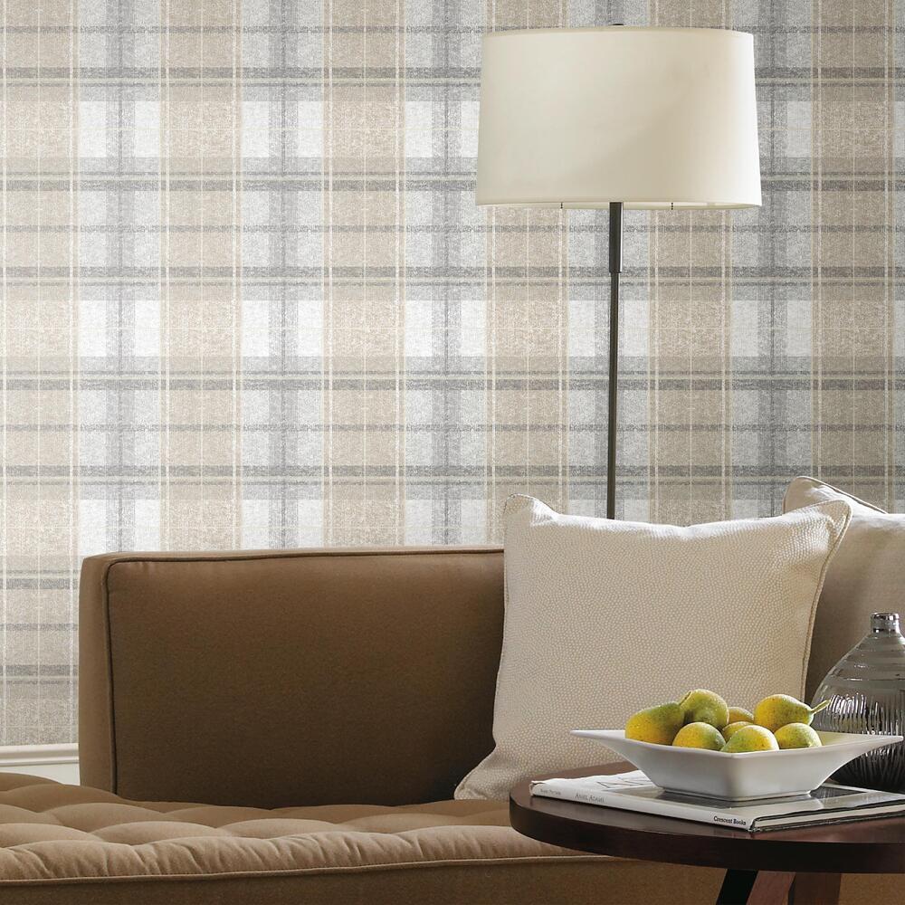 Tweed Plaid Peel and Stick Wallpaper Peel and Stick Wallpaper RoomMates   