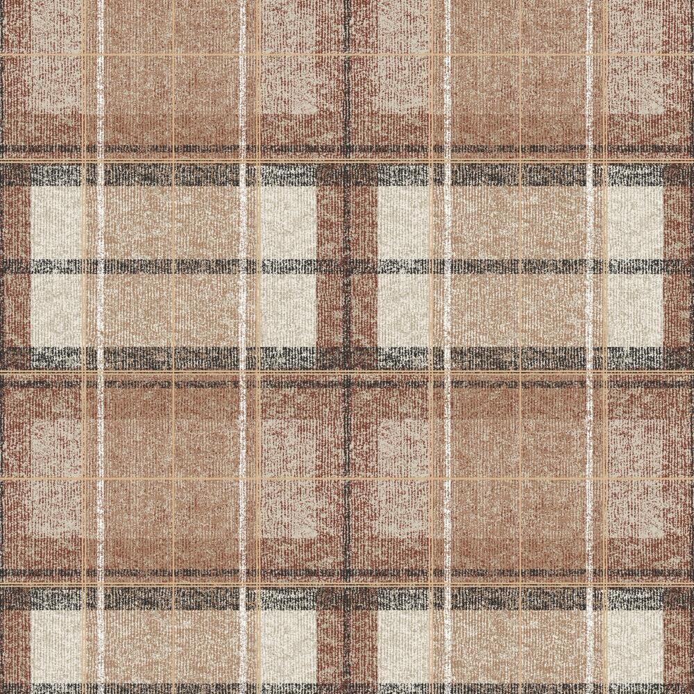 Tweed Plaid Peel and Stick Wallpaper Peel and Stick Wallpaper RoomMates Roll Red 