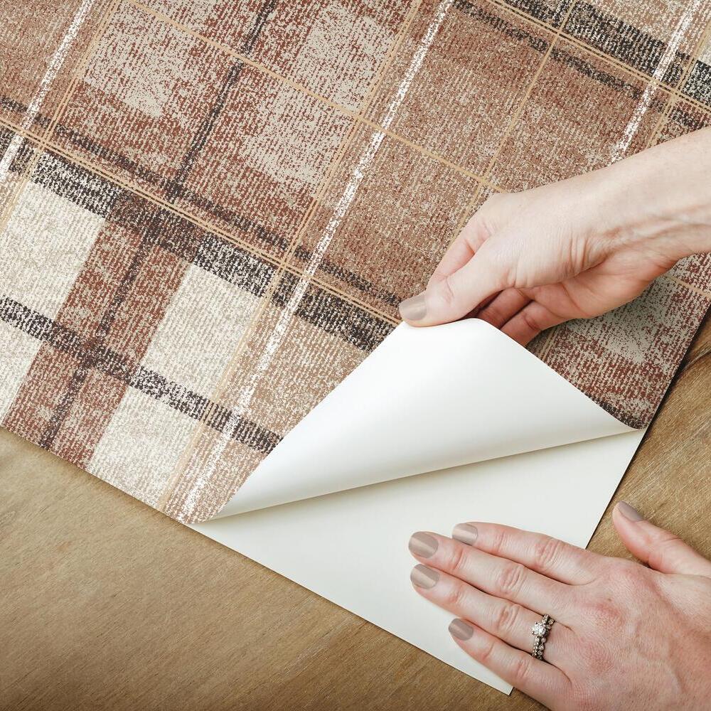 Tweed Plaid Peel and Stick Wallpaper Peel and Stick Wallpaper RoomMates   