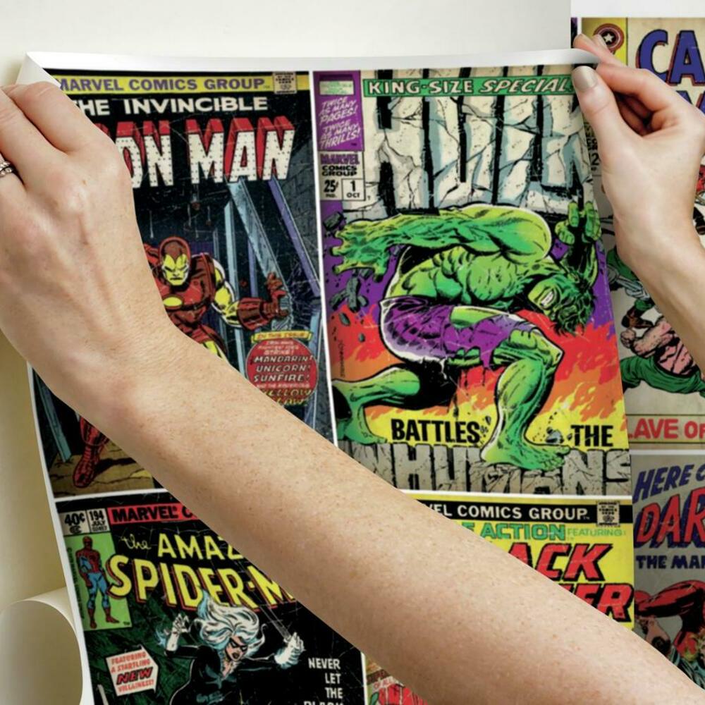 Marvel Comic Cover Peel and Stick Mural Wall Murals RoomMates   
