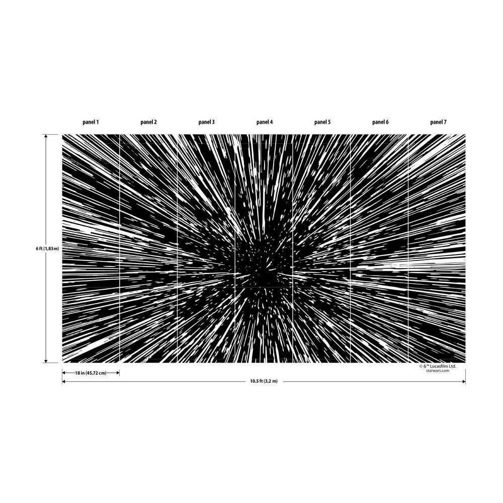 Star Wars Hyperspace Peel and Stick Mural Wall Murals RoomMates   