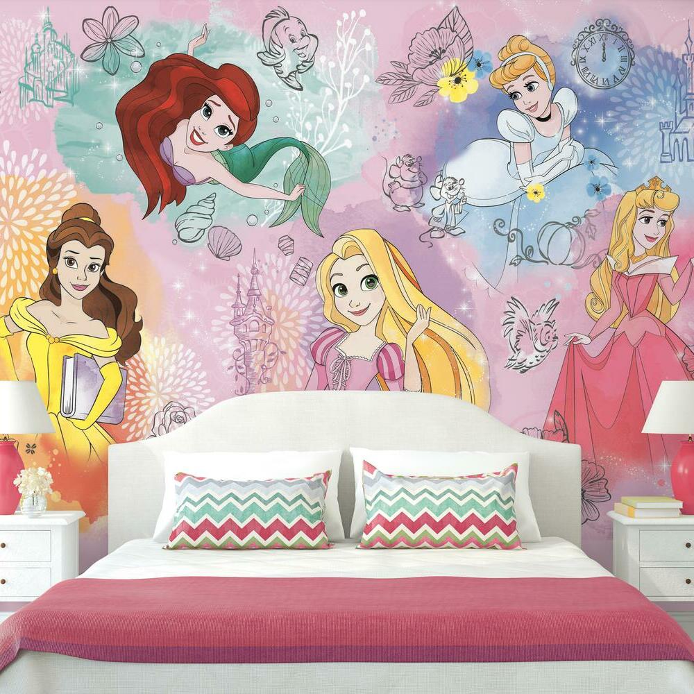 Disney Princess Peel and Stick Mural Wall Murals RoomMates   