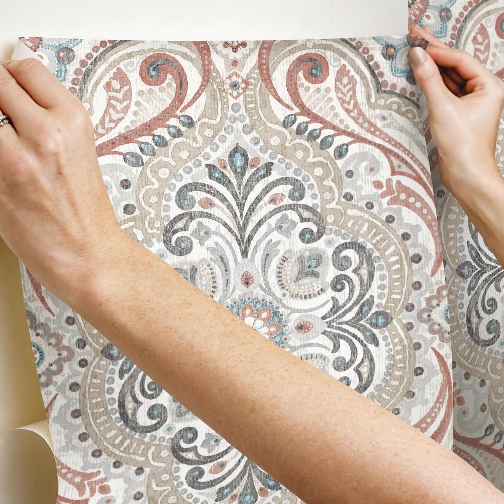 Bohemian Damask Peel and Stick Wallpaper Peel and Stick Wallpaper RoomMates   