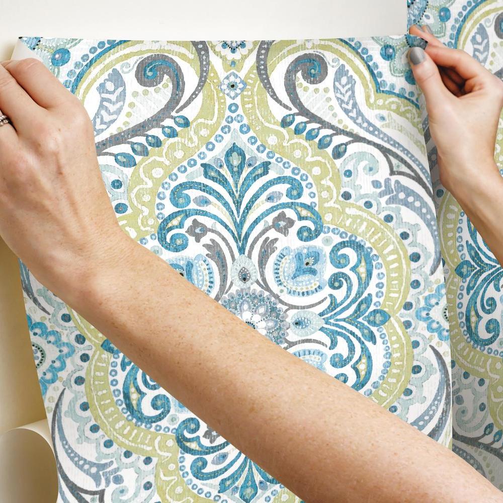 Bohemian Damask Peel and Stick Wallpaper Peel and Stick Wallpaper RoomMates   