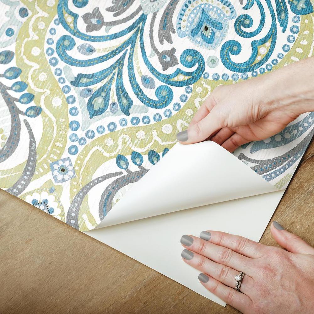 Bohemian Damask Peel and Stick Wallpaper Peel and Stick Wallpaper RoomMates   