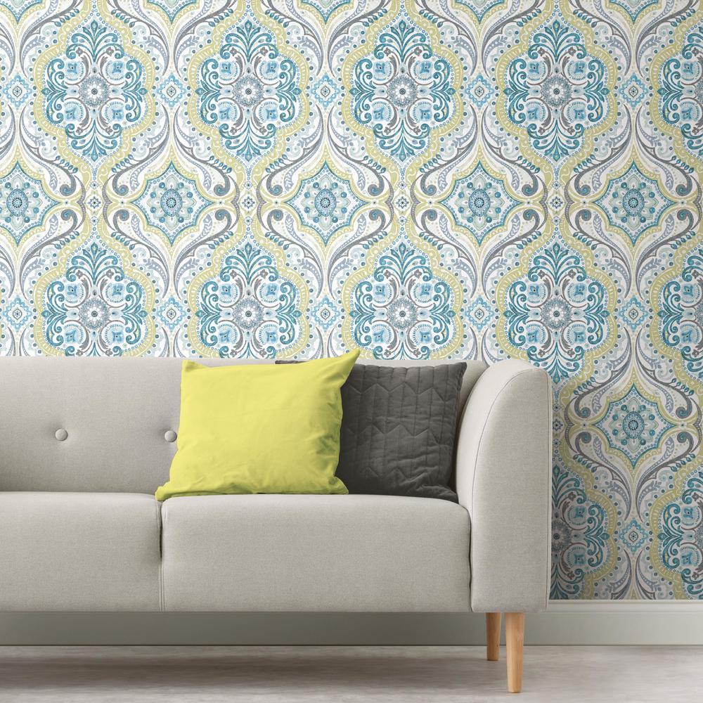 Bohemian Damask Peel and Stick Wallpaper Peel and Stick Wallpaper RoomMates   