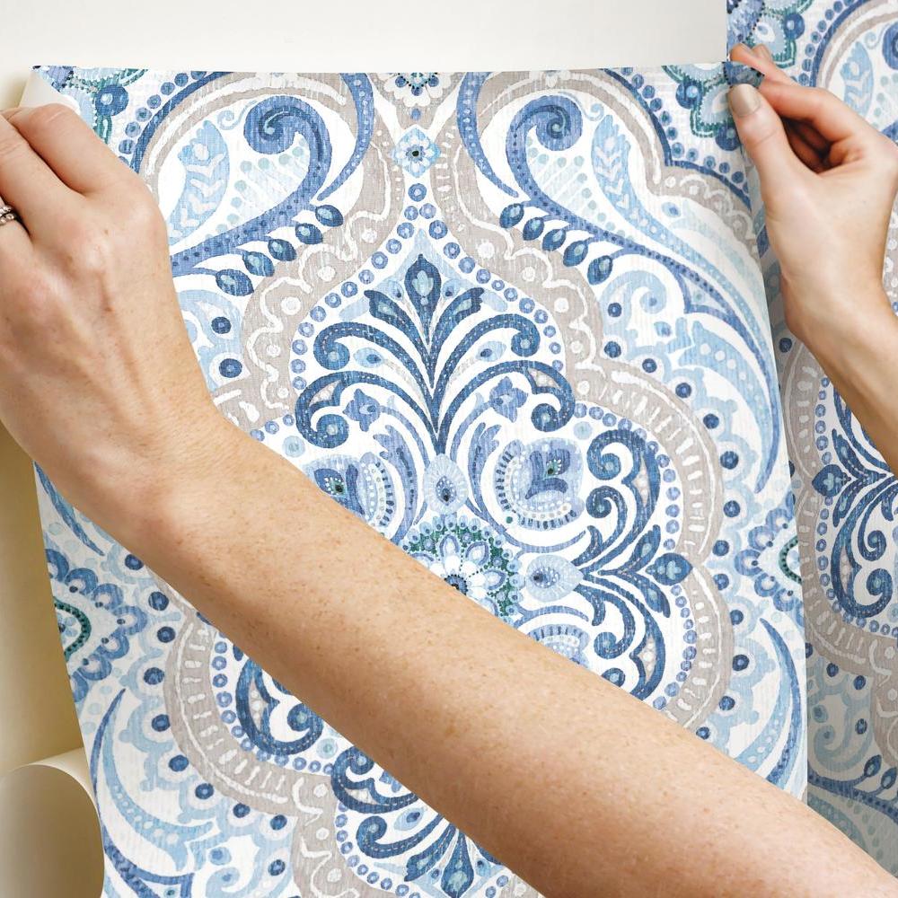 Bohemian Damask Peel and Stick Wallpaper Peel and Stick Wallpaper RoomMates   