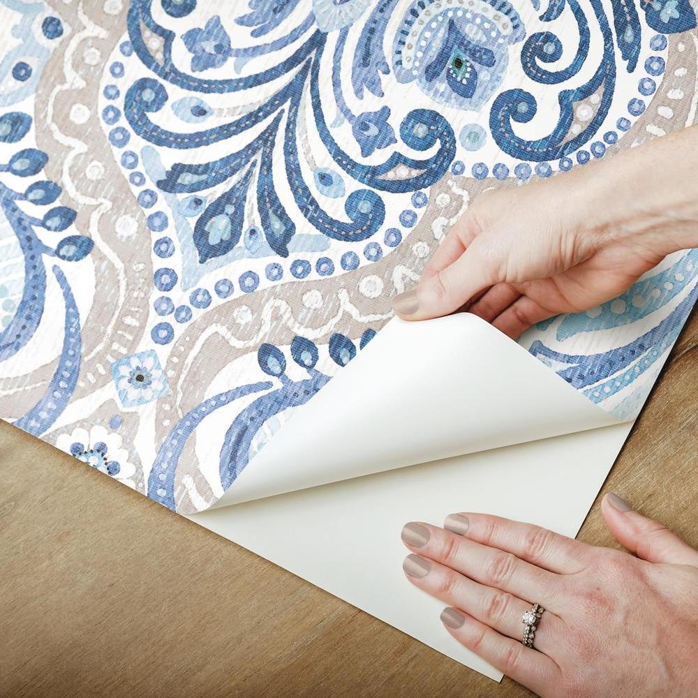 Bohemian Damask Peel and Stick Wallpaper Peel and Stick Wallpaper RoomMates   