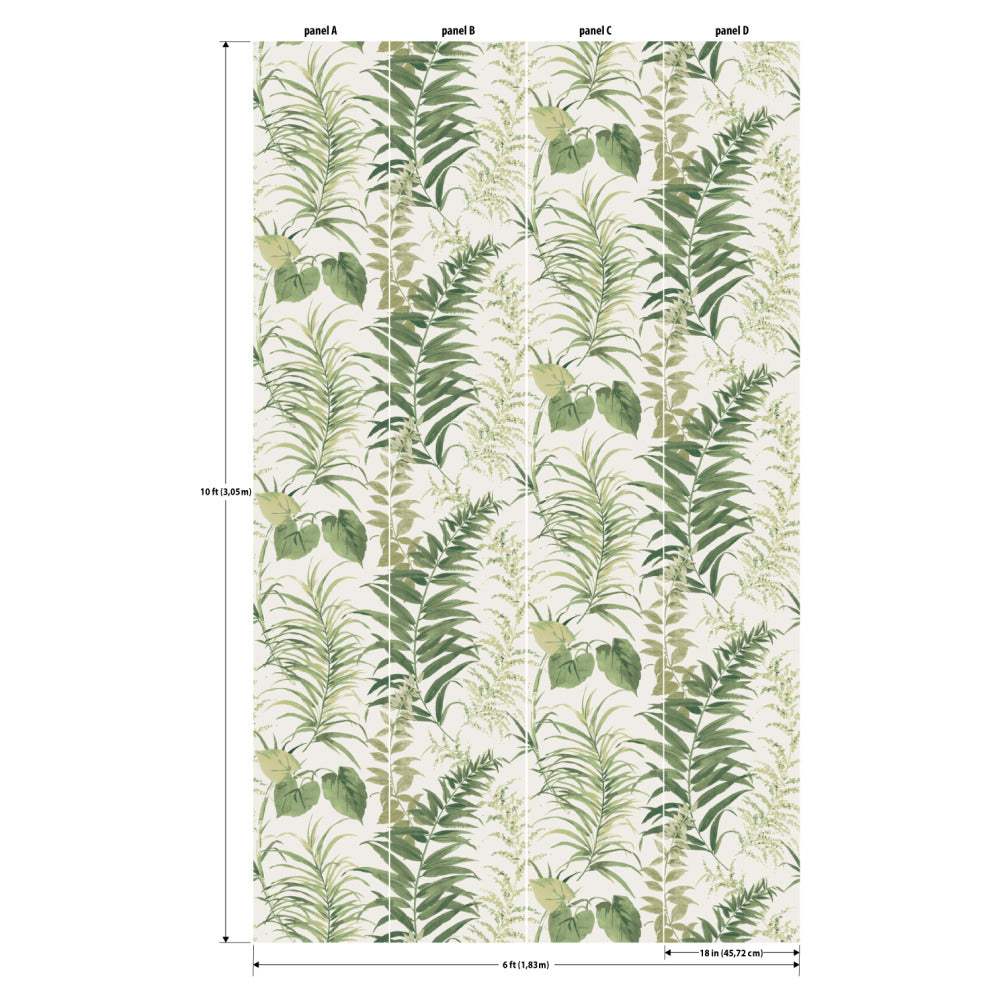 Fern Forest Peel and Stick Wallpaper Mural Wall Murals RoomMates   
