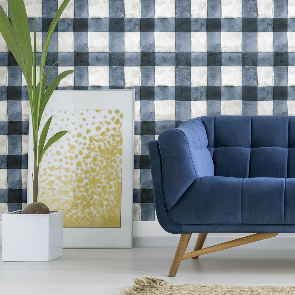 Buffalo Plaid Peel and Stick Wallpaper Peel and Stick Wallpaper RoomMates   